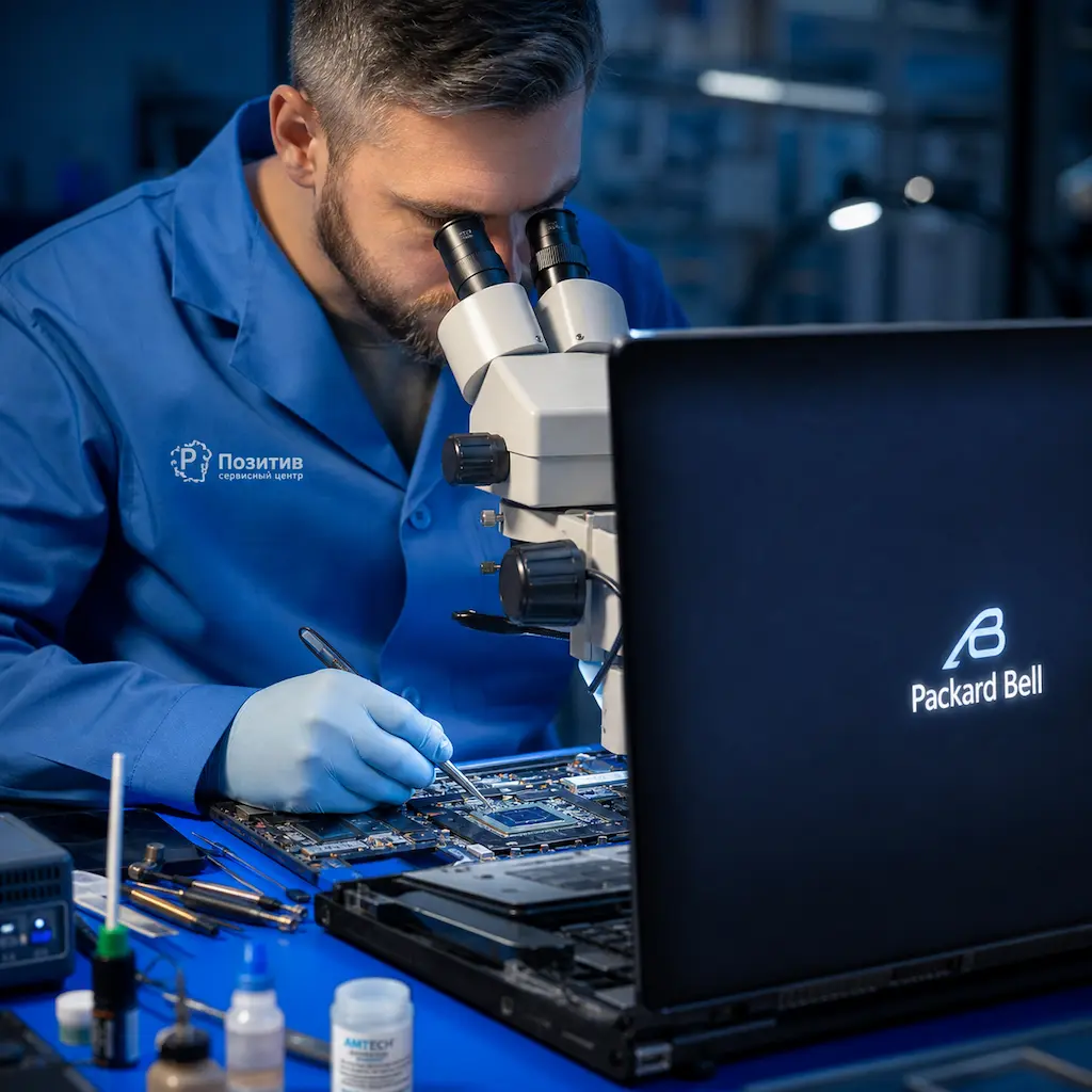 Замена видеокарты ноутбука Packard Bell в Краснообске