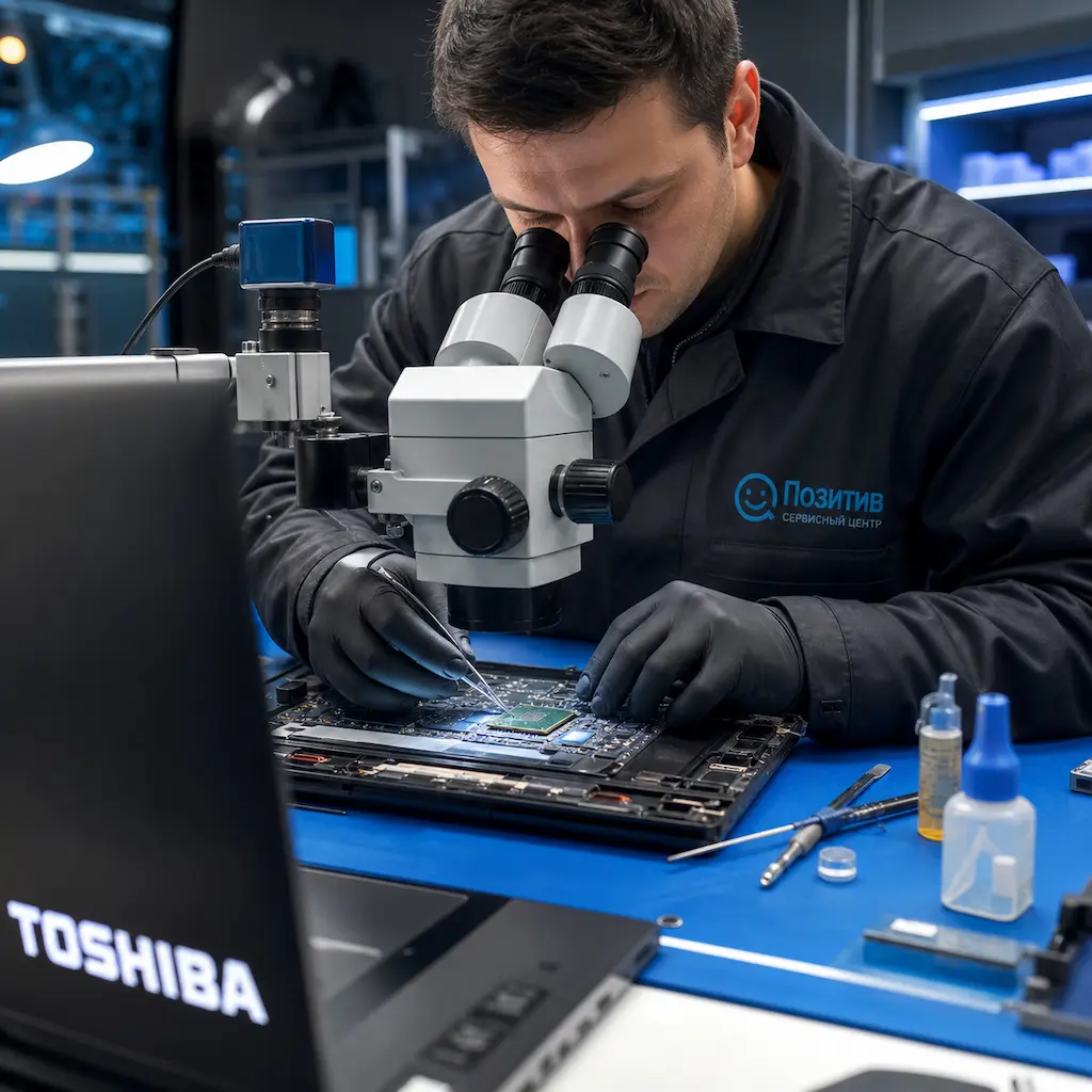 Замена видеокарты ноутбука Toshiba в Краснообске