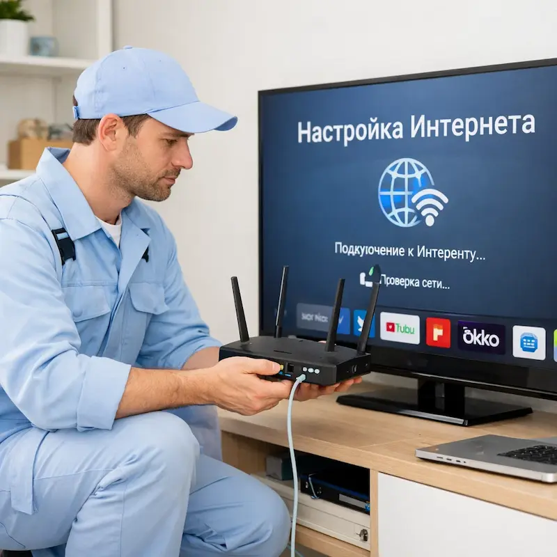 Настройка интернета на телевизоре в Краснообске