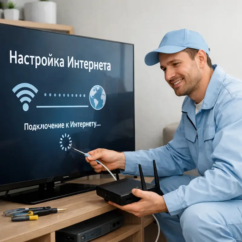 Настройка интернета на ТВ в Краснообске