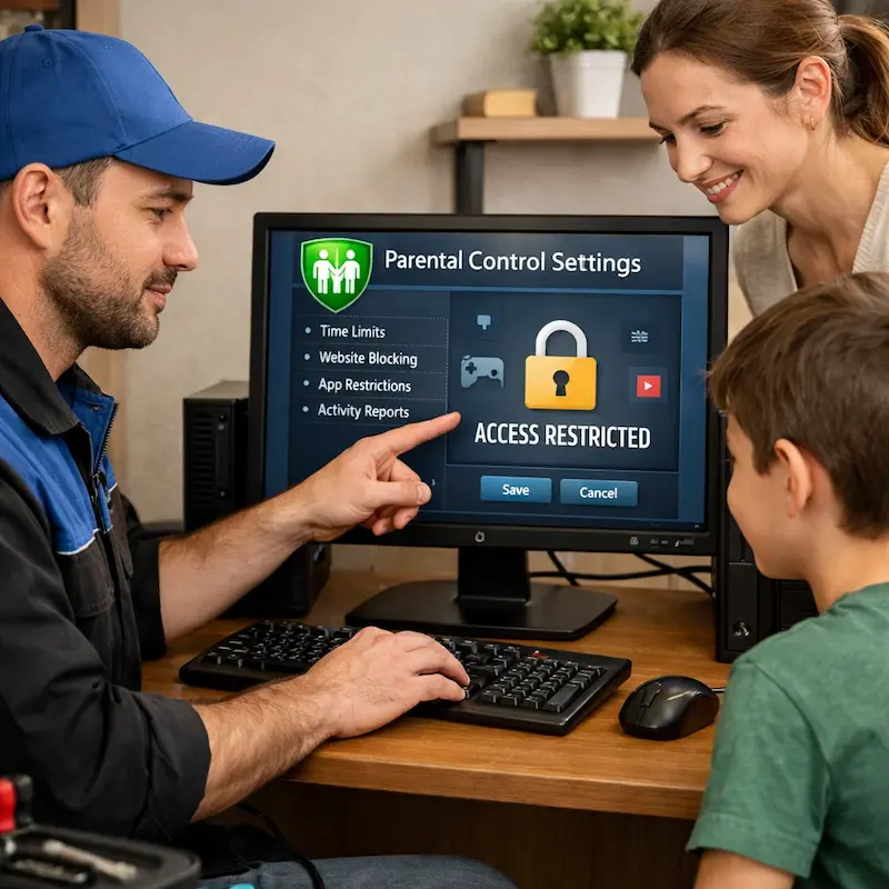 Родительский контроль на компьютере и ноутбуке в Краснообске