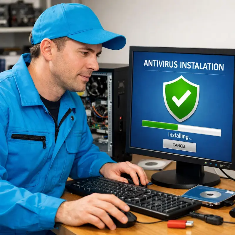 Установка антивируса на ноутбук в Краснообске