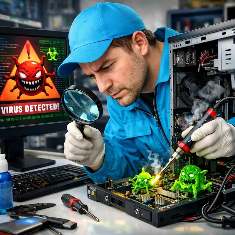 Вылечить компьютерный вирус в Краснообске