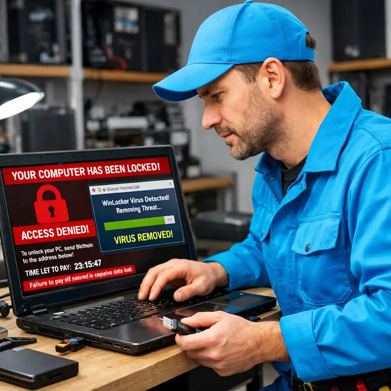 Поможем разблокировать компьютер и ноутбук в Краснообске